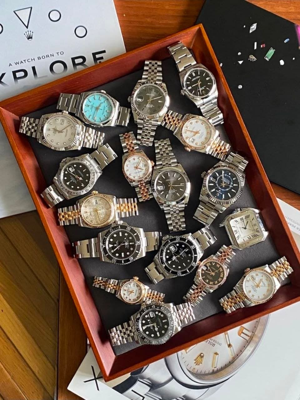Watch detail photographed in the boutique